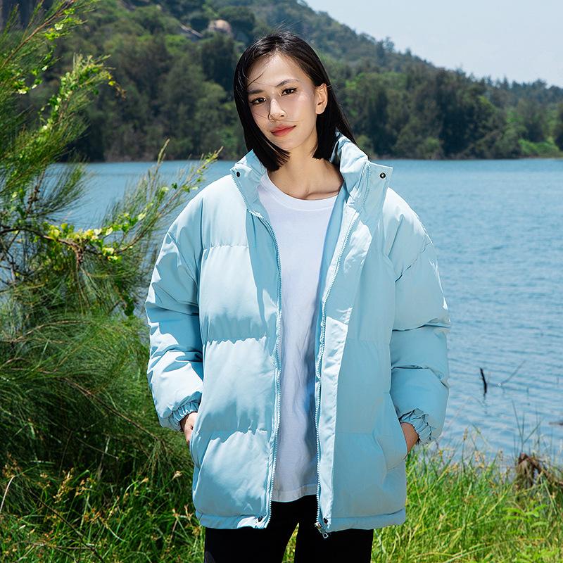 Casual Cotton Clothes Autumn and Winter New Fashion Hong Kong Style Loose Plus Size Versatile Fashion Solid Color Jacket Trendy Padded Clothes