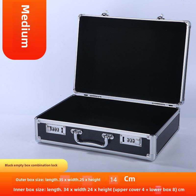 Cutie de scule portabilă din aliaj de aluminiu cu încuietoare pentru depozitarea feroneriei, documentelor și numerarului