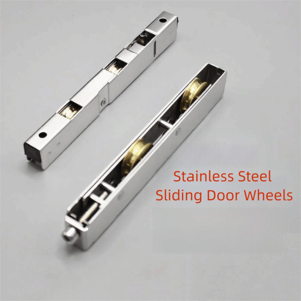 Stainless Steel Door Sliding Roller Double Copper Wheel Bearing Rollers Window Pulley Silent Sliding Door Fittings