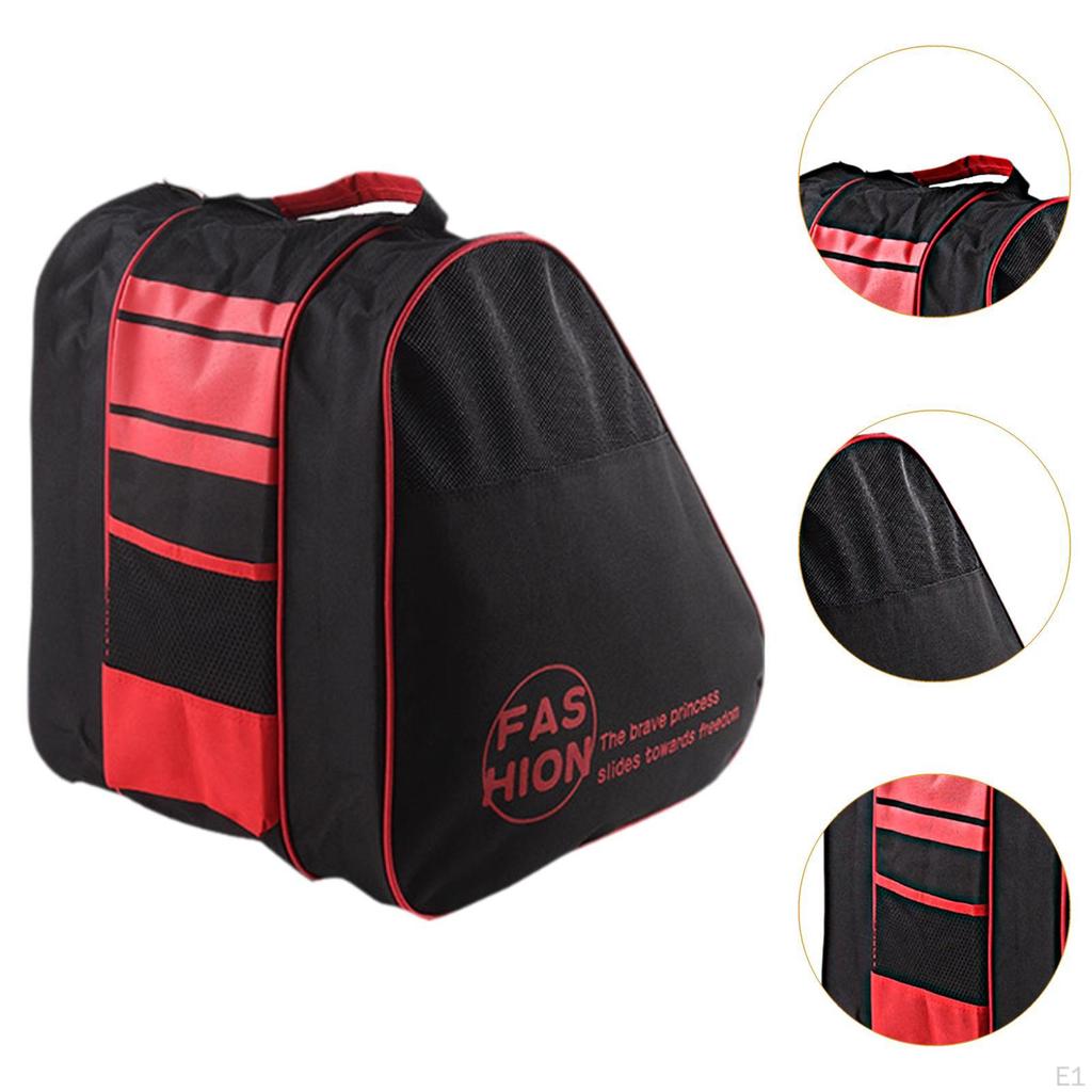 Roller Skate Bag Carrier Large Capacity Portable Skating Shoes Carrying Handbag Ice for
