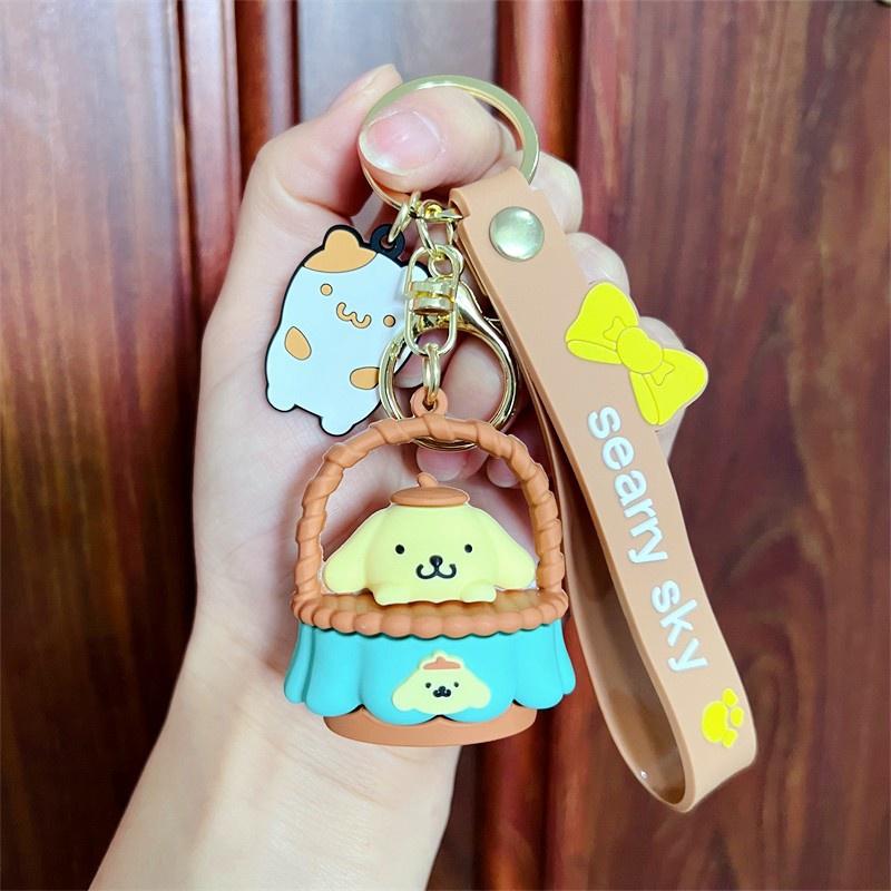 My Melody Pvc Plastic Keychains Toys Keyring Figures Pendant Xmas Gifts