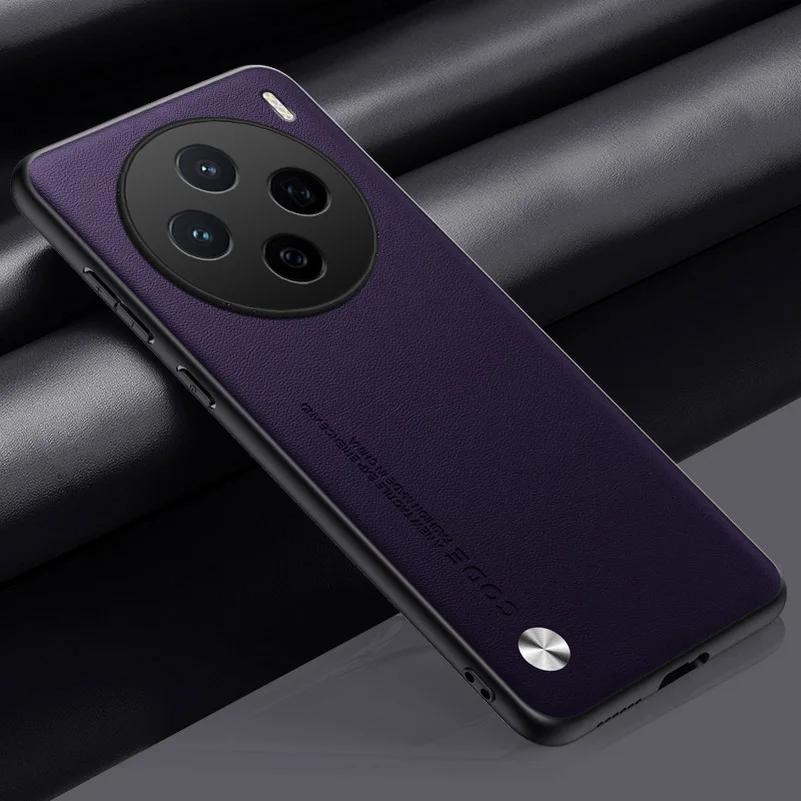 Plain PU Leather Case for VIVO X200s X200 Pro Mini X 200 Ultra Matte Cover Luxury Camera Protect Shockproof Soft Frame Bumper Cover