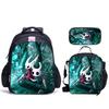 Hollow Knight Silk Song Three-Piece School Bag + Meal Bag + Pencil Case Cartoon Printed Leisure Bag