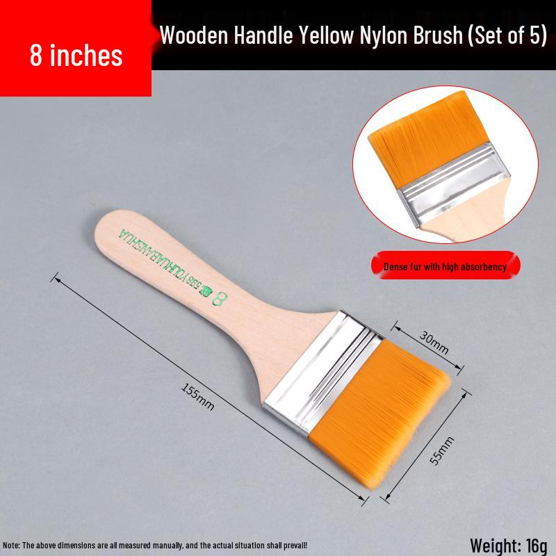 Nylon Soft Bristle Industrial Paint & Art Brush - Small BBQ & Lab Use