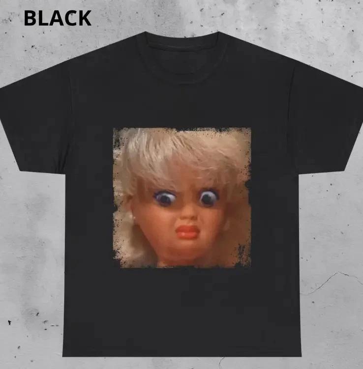 Funny Doll Face Meme T- Shirt, Sarcastic Humor Graphic XL