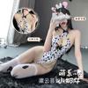 Lin Linting Sexy Lingerie Cute Print Sexy Cow Maid Outfit Pure Desire Uniform Bodysuit 2640