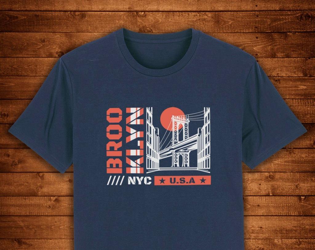Brooklyn NYC USA City Lovers / T Shirt Unique Design Street Wear Art Urban Graphic Tees Top