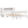 VidaXL Lit bibliothèque sans matelas blanc 150x200 cm bois pin massif, lit, meuble de chambre à coucher, lit avec rangement, 3321777