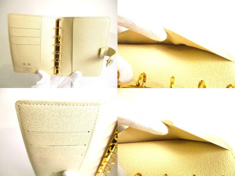 Authentic LOUIS VUITTON Damier Azur Document Holder Small Ring Agenda Cover #a103  Refurbished