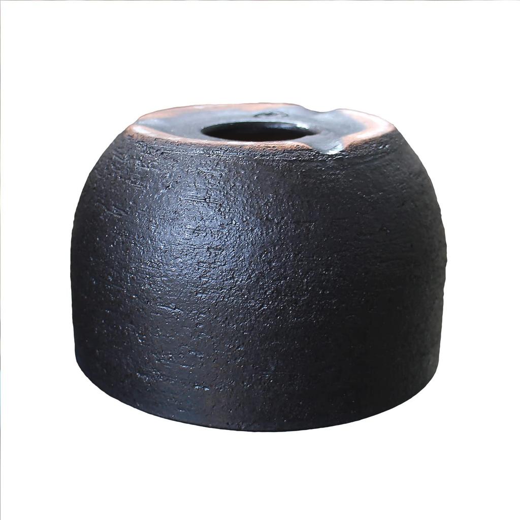 Umekichi Bonsai Black Matte Bottomed Bonsai Pot 5 Shigaraki for Tuberous Small Ceramic Piece Supplies, (Size (approx. 14.5cm)), Ware, Wildflowers,