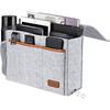 Bedside Caddy, Felt Bed Storage Organizer Hanging Bag Holder with 5 Pockets, Magazine Book Phone Tablet iPad Cables Remote and Water Bottle Holder