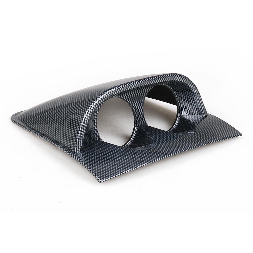 Universal Black Carbon Fiber 2 Inch 52mm Dash Board Dual Triple Gauge Pod Color Gauge Holder Mount Holder