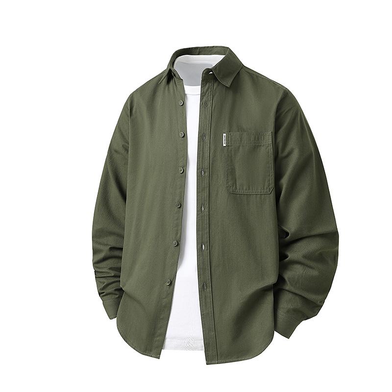 Men's Long Sleeved Shirt Korean Casual Loose Shirt Men's Coat