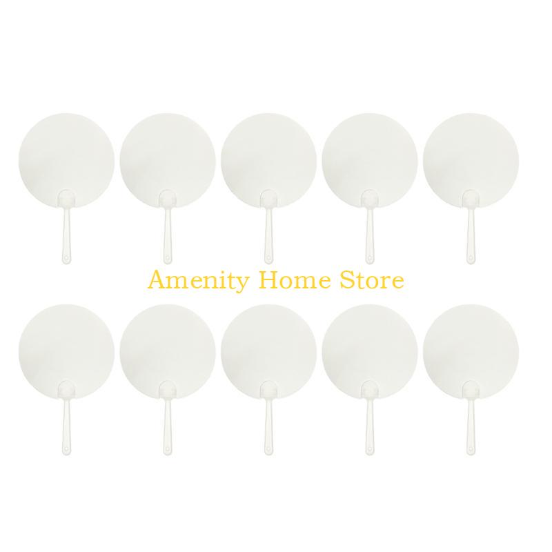 

F26C DIY Blank Fan10pcs Multifunction Holiday Decoration Ornament Accessory for Kid Girl Boys DIY Crafts Household Supplies