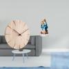 Wood Wall Clock Creative Design Gift Decorative Non Ticking Silent for Restaurant Office Acrylic