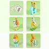 1 Set Wooden Block Matching Stacking Game Animal Mini Man Block Balance Game