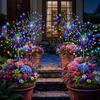 Solar Firework Lights Outdoor 4 Pack, 120LED Solar Starburst Twinkle Garden Lights with 8 Modes, Waterproof Decorative Fairy Light for Garden, Yard,