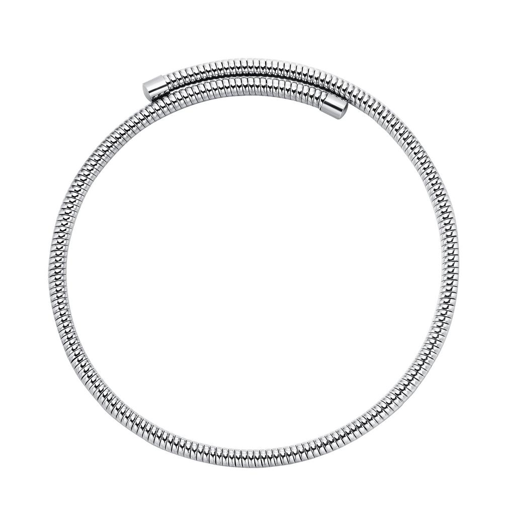 Women Torques Necklace, Adjustable Open Choker Snake Collar Stretch Statement Jewelry