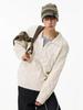 Unisex Faux Two-Piece V-Neck Knit Sweater - Loose, Lazy Style Wool Base Layer for Autumn/Winter.