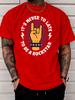 Unisex Summer Crew Neck Tee Its Never To Late To Be A Rockstar Rock Hand Print Casual Loose Streetwear Daily Tops