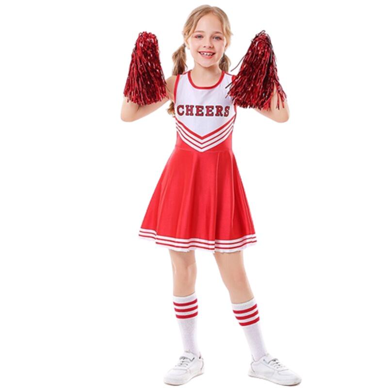 Lala Cheerleader Kleider Set Mit Blumen Socken Damen Fußball Baby Kostüm Tanzkleidung