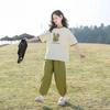 Girls Summer Suit Sports Two-Piece Summer Girls Summer Short-Sleeved Suit Korean Version of The Children's Casual Wear