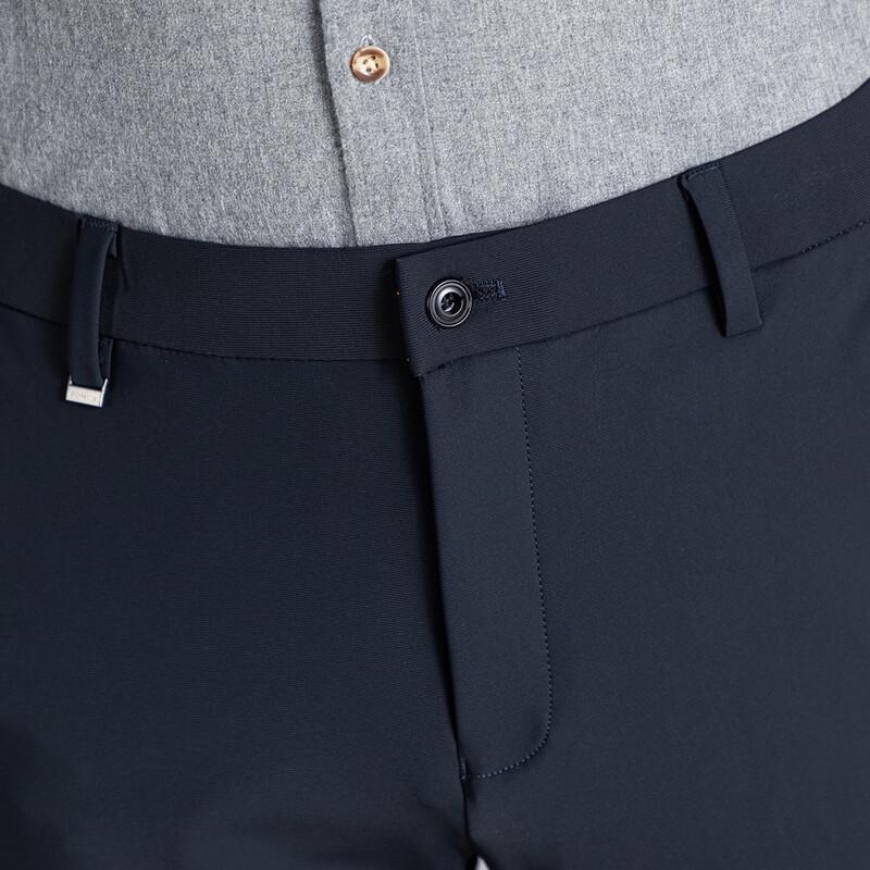 Romens Men's Business Casual Straight-Leg Trousers