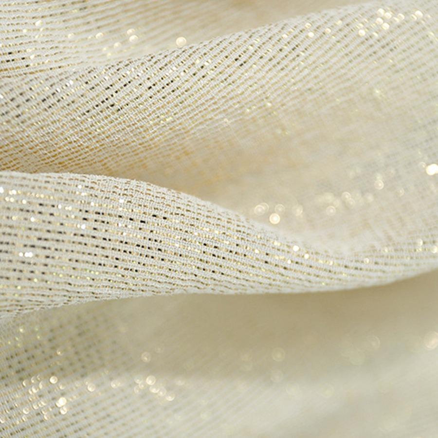 Dámský top s mikro-rozšířenými rukávy, těžký, dámský temperament, kulatý výstřih, košile ze zlatého hedvábí, volná košile