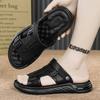 New men's summer sandals outdoor travel beach shoes casual crocodile pattern thick-soled dual-purpose breathable non-slip slippers