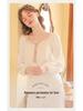 Women's Embroidered Lace Cotton Pajamas - Long Sleeve French Court Style for Spring and Autumn