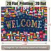 2D Global Country Flags Welcome Photo Booth Background Cloth