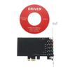 uxcell PCIe Sound Card Internal Stereo Audio Card 24 Bit with CD Computer Case Internal PCIe Channel Adapter Board for Desktop PC Computer Black 5.1
