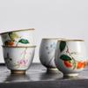 Chinese Ceramic Teacup Heat Resistant Kung Fu Tea Set Drinkware Mug Retro Teacup Master Personal Single Cup Teaware Accessories