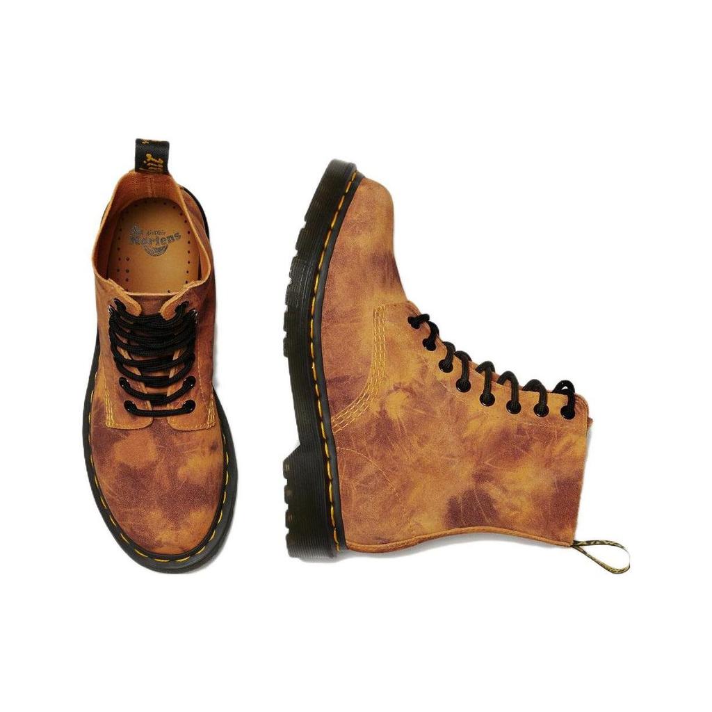 Dr. Martens 1460 Tie-Dye Deri Bağcıklı Bot Kadın Botları Turuncu 27962806