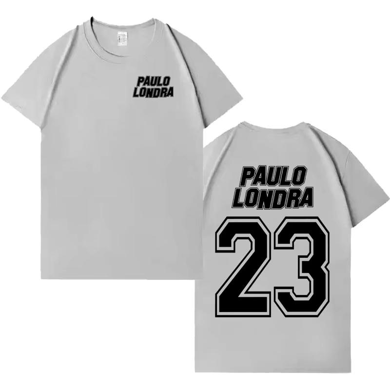 

Singer Paulo Londra 2026 Tour Tshrits Double Sided Print Hip Hop TShirt Unisex Women Short Sleeve Casual Cotton Clothing Unisex 4XL