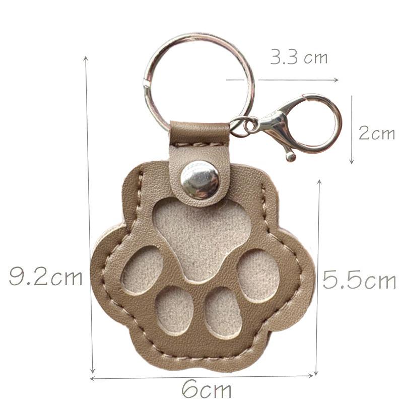 Leather Memorial Keychain Creative Handmade Homemade Pet Hair Storage Ornament Cute Multifunctional Portable Bag Pendant