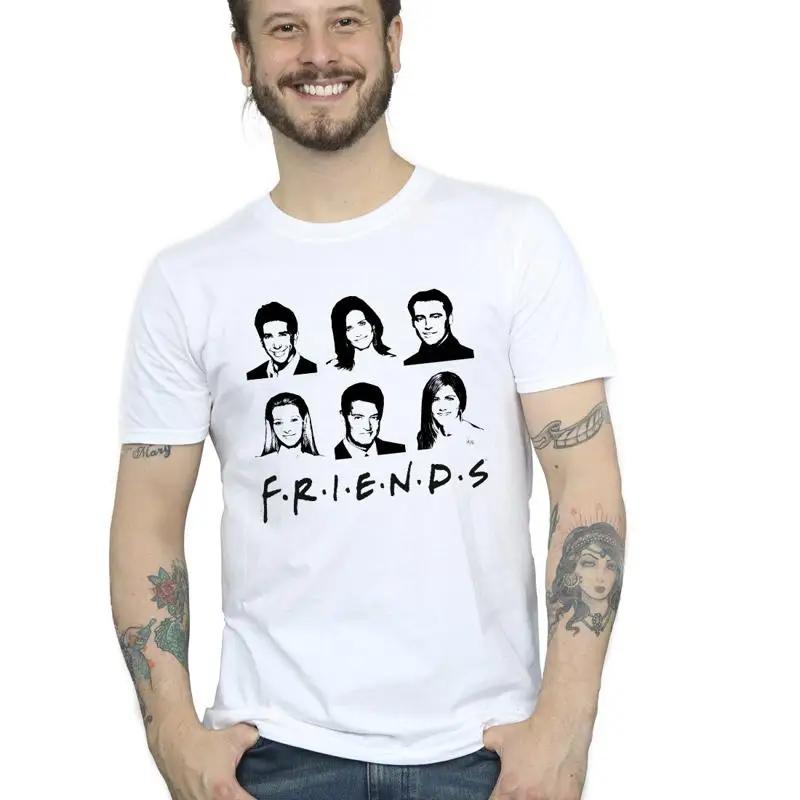 Friends Men s Faces Logo T-Shirt S разноцветный