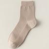 Men's Breathable Black Cotton Mid-Calf Socks - Sweat-Absorbent, Odor-Resistant, Mesh Design for Spring/Summer.