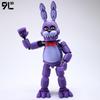 9L3D Purple Bunny Animatronic Action Figure With Guitar Horror Game Toy With Light Up Eye Dummy13 Multi Joint Movable Model Gift