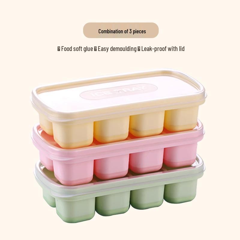 Food-Grade Silicone Ice Cube Tray for Home Use – DIY Quick-Freezing Ice Mold and Yogurt Ice Container