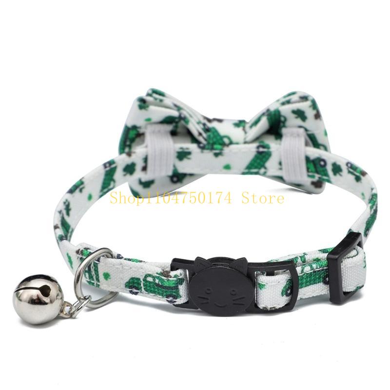 ShamrockCat Collar CatBowTie Christmas CatNecklace For Cat With Irish CatCollar catBandana SaintPatrick Day top sale