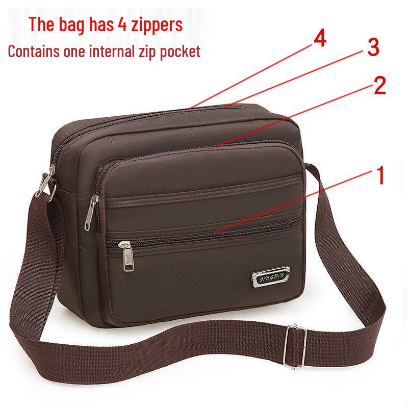 Waterproof Multi-Layer Korean Style Men's Crossbody Money Bag