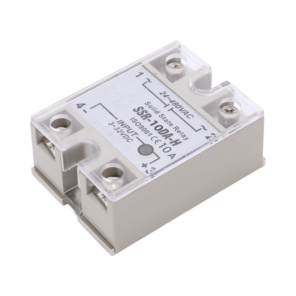 10A Einphasen-Halbleiterrelais SSR-Relaismodul für Steuerungssystem 3-32 VDC 24-480 VAC
