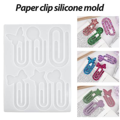 Yousheng Resin Bookmark Mold Butterfly Heart Star Shapes DIY Paperclip Mold Epoxy Resin Craft Silicone Mold for Easy Release Book Lovers Gift