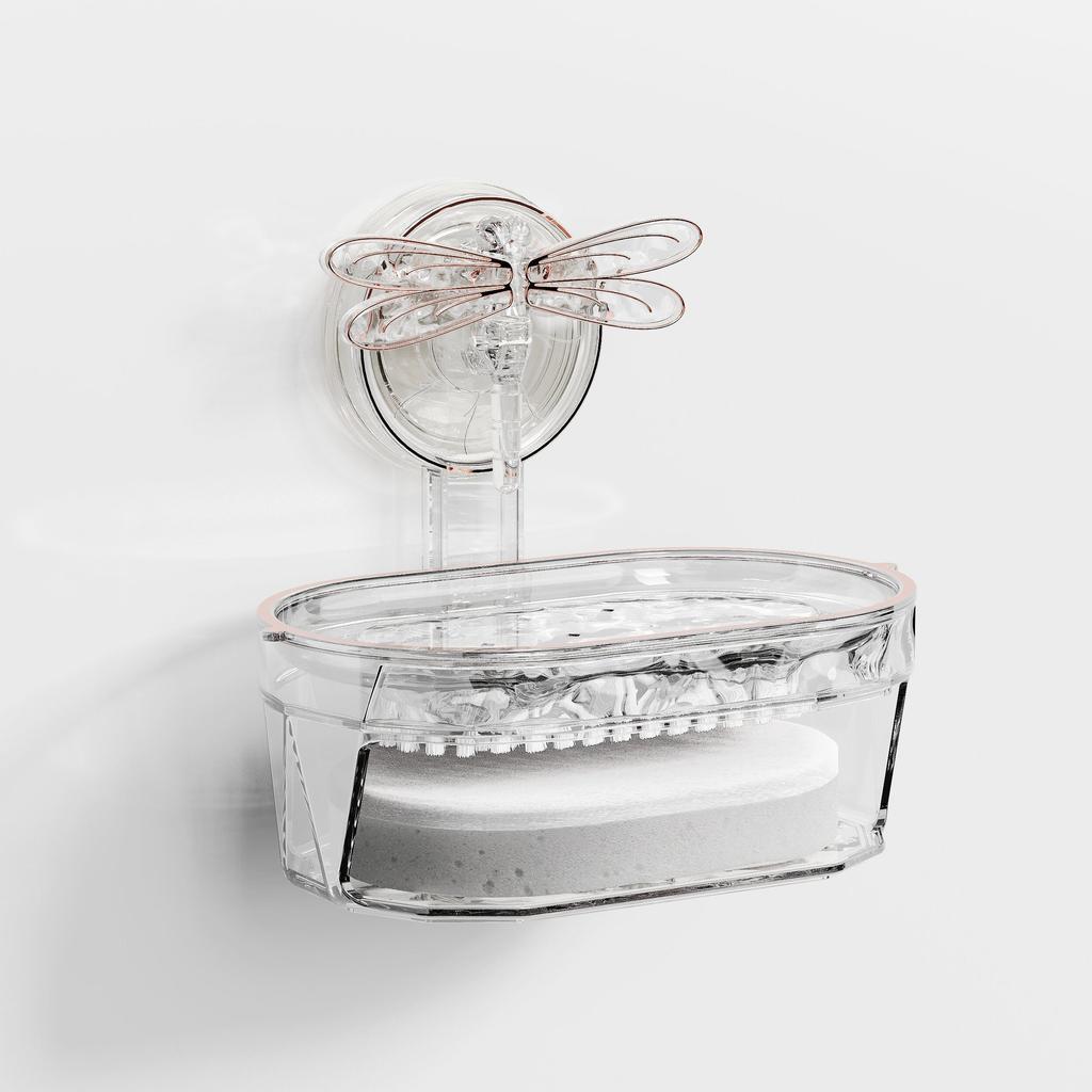 Dragonfly Suction Cup Wall-mounted Hole-free Multifunctional Soap Box