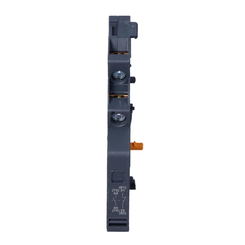 Instantaneous contact block, side mounting, 1NC, 1NO, box terminals