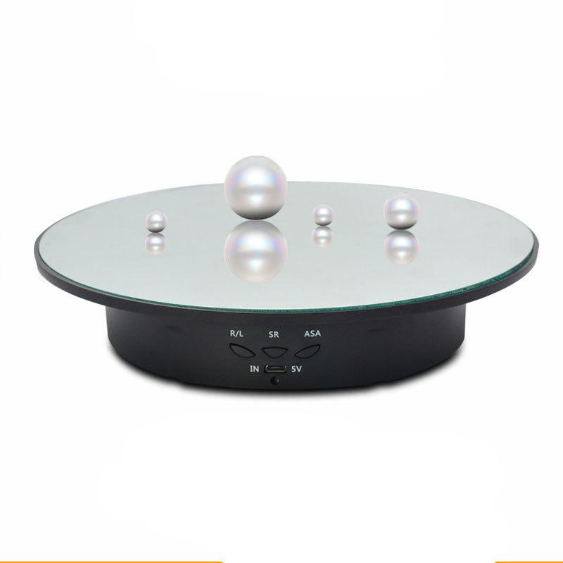 360 Degree Electric Rotating Turntable, Rechargeable Low Noise Adjustable Smooth Rotation Non-Slip Display Stand