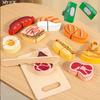 Simulation Kitchen Pretend Toy Wooden Classic Game Educational Toy for Children Kids Gift Cutting Fruit Vegetable Food Set Gifts