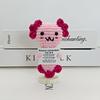 Funny Positive Crochet Cow Doll Desktop Ornament Handmade Cheer Emotional Support Positive Cow with Card Home Party Decoration
