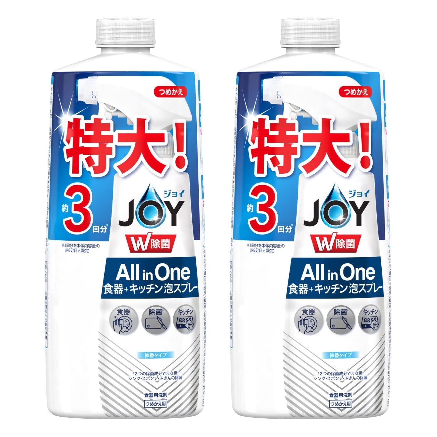 

Joy Double Disinfectant Foam Spray Dishwashing Mild 3 630mL x 2 [Bulk Purchase] All-in-One Detergent, Scent, Refill, Uses, белый